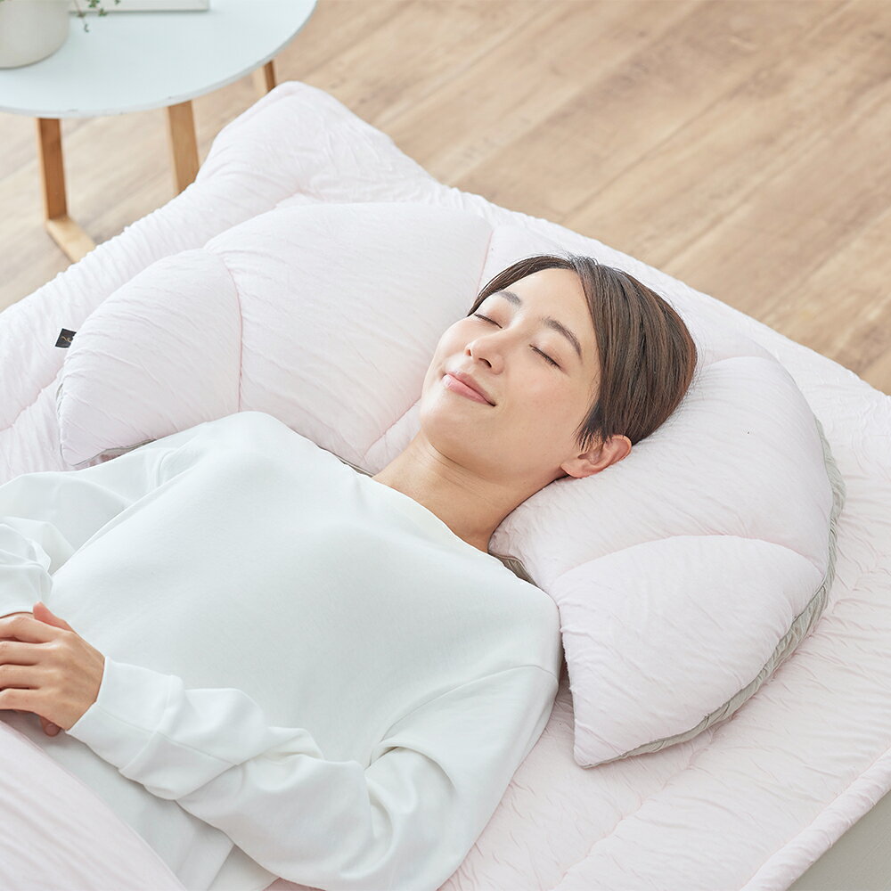 とろけるふとん とろけるクロワッサン枕 (頭を乗せるともちもち優しく包み込んでくれる柔らかめの枕) 日本製 柔らかい レーヨン ポリエステル 寝返りしやすい 抱き枕としても使える 軽い 軽量 仰向け 横向き おしゃれ おすすめ 人気 ワイド 横長 幅広 大人 男性 女性 [2]