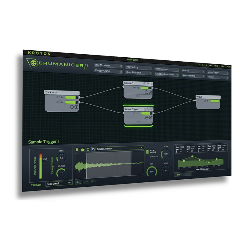 ■商品紹介■オンライン納品製品に関する注意事項※こちらの製品は全てオンライン納品専用となっています。製品シリアルナンバー及びダウンロード手順説明PDFは当店よりEメールにてお知らせ致します。プラグイン本体及びマニュアルはメーカーサイトよりダウンロードして頂く必要があります。シリアルナンバー、PDF資料は全てオンラインで納品され、品物はご自宅に配送されません。オンライン納品製品という性質上、一切の返品・返金はお受け付け致しかねます。支払方法は代金引換決済はご利用頂けません。メーカーサイトのメンテナンス時など、シリアル発行まで数日かかる場合がございます。平常時はご決済完了後、2〜3日以内に発行させていただきます。以上、予めご了承の上ご注文下さい。------------------------------------------★映像に合わせて、人外の声で喋る。思いのままに叫ぶ。Dehumaniser 2は、モンスターやロボットなどをはじめ、幅広いボーカルエフェクトに最適な強力なボーカル処理ツールです。このソフトウェアでは、入力されたライブ信号または録音済みのオーディオ信号を利用して、プリセットを使用してシームレスにレイヤー化されたエフェクトを素早く作成したり、エフェクトモジュールにバーチャルなパッチコードをリンクさせてカスタマイズすることができます。Dehumaniser 2は、スクラブコンボリューションやスペクトルシフトなど独自のエフェクトを搭載。創造的なサウンドデザインのための画期的なソリューションを提供します。『Avengers：Age of Ultron』『The Jungle Book』『Far Cry 4』『Doom』などの大ヒット・キャラクターの声は、Dehumaniser 2の10の基本モジュールと100以上のインパクト十分なプリセットを使用して生み出されました。Dehumaniser 2は、複雑なプロセスチェーンを構築することの難しさを極力排除していますので、クリエイティブな作業に素早く移ることができます。Dehumaniser 2は、映画、テレビ、ビデオゲーム、ライブパフォーマンスなど幅広い用途で使用するのに理想的なプラグインであり、あらゆるボーカルデザイン機能を指先で実行可能にするためのオールインワンのソリューションです。●特徴モンスターやロボットの声を、セッション内で直接ライブ入力できます。・Pro Tools、Logic、Reaper、Live、Cubase、Digital Performerなど業界標準のDAWで使用可能・Dehumaniser 2の複数のインスタンスを複数のトラックまたはバスで実行する・数百種類に及ぶパラメータをオートメーションすることで、処理とワークフローの画期的な制御が可能に■動作環境◎MacCPU：2.4 GHz Intel Dual Core Processor以上搭載メモリ：4 GB以上対応OS：OS X 10.8以降◎WindowsCPU：2.4 GHz Intel Dual Core Processorメモリ：4 GBOS：Windows 7 以降◎その他の情報・ダウンロード製品・デモ版を含む本製品のご使用には、iLokアカウントが必要です。・ドングル使用のためにはiLok 2以降が必要です。・本製品は1ライセンスにつき、同時に1台のコンピュータしかアクティベートできません。・フォーマット (32ビットまたは64ビット): AAX Native/AudioSuite， VST， AU（RTAS 非対応）・ディスプレイ解像度：1280×1024以上・最小サンプルレート: 44.1 kHz・最大サンプルレート: 192 kHz・アクティベーション時にはインターネット接続が必要です。・対応ホストアプリケーション: Pro Tools (10.3.5 以降)， Reaper， Logic Pro X， Nuendo (7 以降)， Cubase (8 以降) and Ableton Live (9 以降)※最新の動作環境はメーカーサイトにてご確認の上、お求め下さい。検索キーワード：イケベカテゴリ_DTM_プラグインソフト_プラグインその他_Krotos_コード販売_新品 SW_Krotos_新品 JAN:4533940076546 登録日:2017/11/24 DAW DTM ソフトウェア PCソフト 音楽制作ソフト DAW DTM ソフトウェア PCソフト