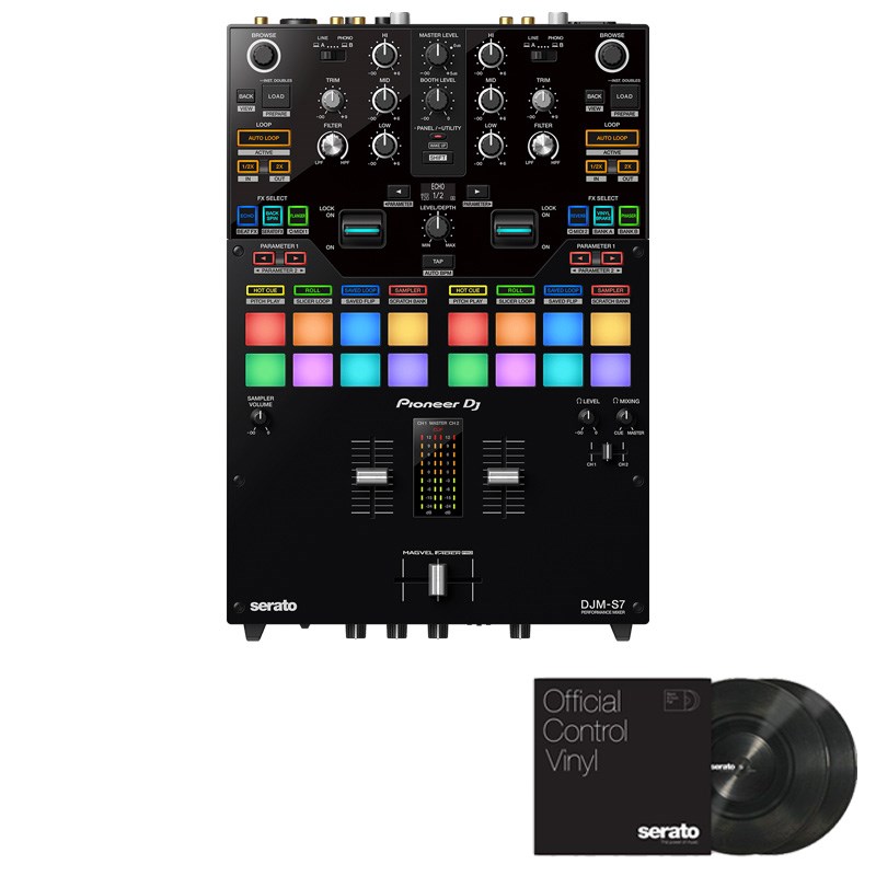 あす楽 Pioneer DJ DJM-S7　【台数限定！コントロールヴァイナルプレゼント！】【Serato DJ Pro 無償ダウンロード版対応】 (新品)