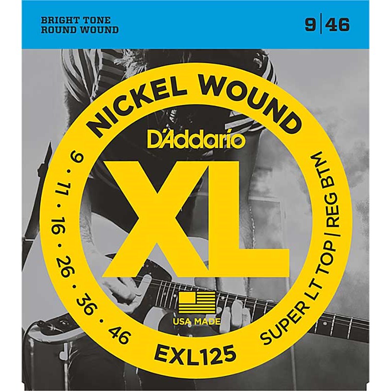 D’Addario XL Nickel Electric Guitar Strings EXL125 (Super Light Top， Regular Bottom/09-46) (新品)