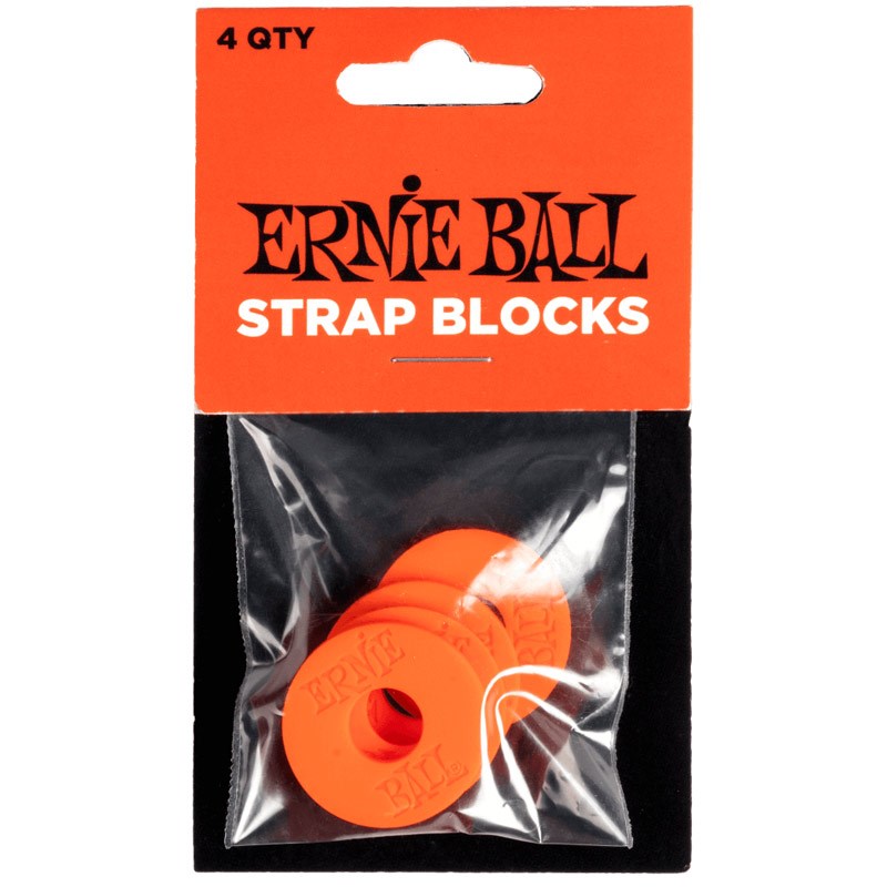 ERNIE BALL #5620 STRAP BLOCKS 4PK - RED (4枚入り) (新品)