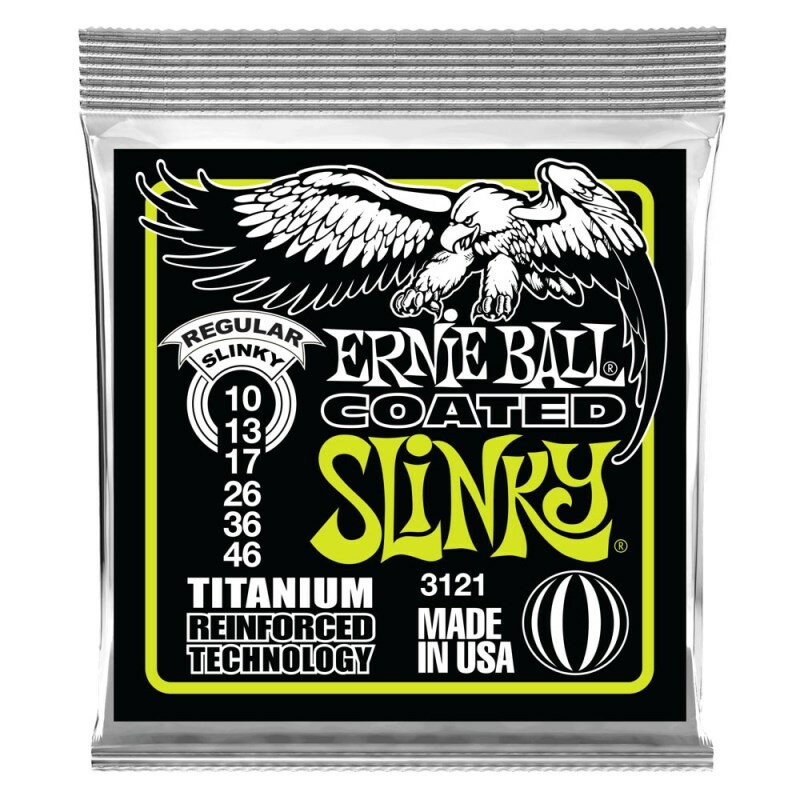 ERNIE BALL Regular Slinky Titanium RPS Coated Electric Guitar Strings #3121 (新品)