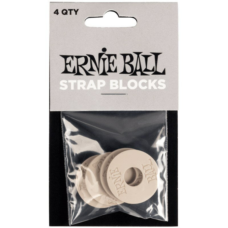 ERNIE BALL #5625 STRAP BLOCKS 4PK - GRAY (4枚入り) (新品)