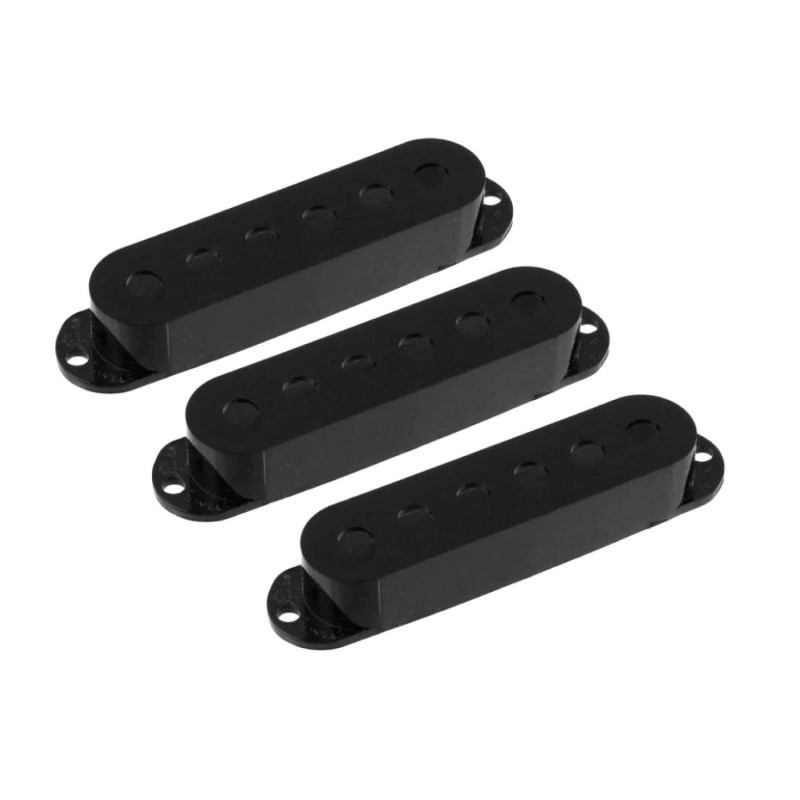 ALLPARTS SET OF 3 BLACK PICKUP COVERS FOR STRATOCASTER/PC-0406-023【お取り寄せ商品】 (新品)