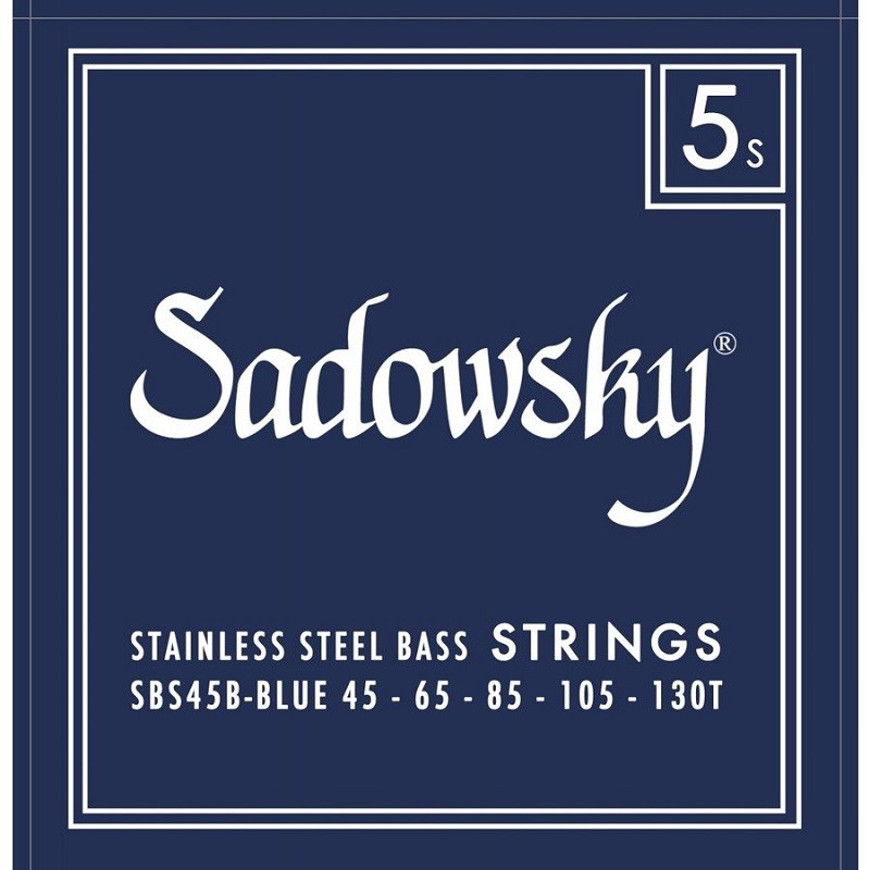 あす楽 Sadowsky ELECTRIC BASS STRINGS Stainless Steel 5ST(45-130T) SBS45B/Blue (新品)