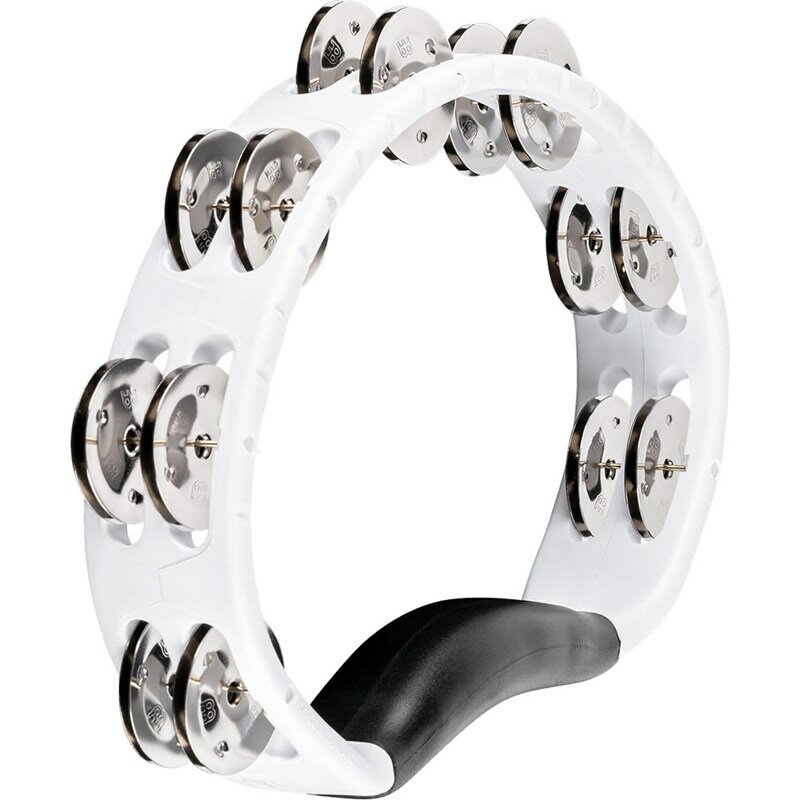 MEINL HEADLINER SERIES Hand Held ABS TAMBOURIN - White / Double Row Jingle [HTMT1WH] (新品)
