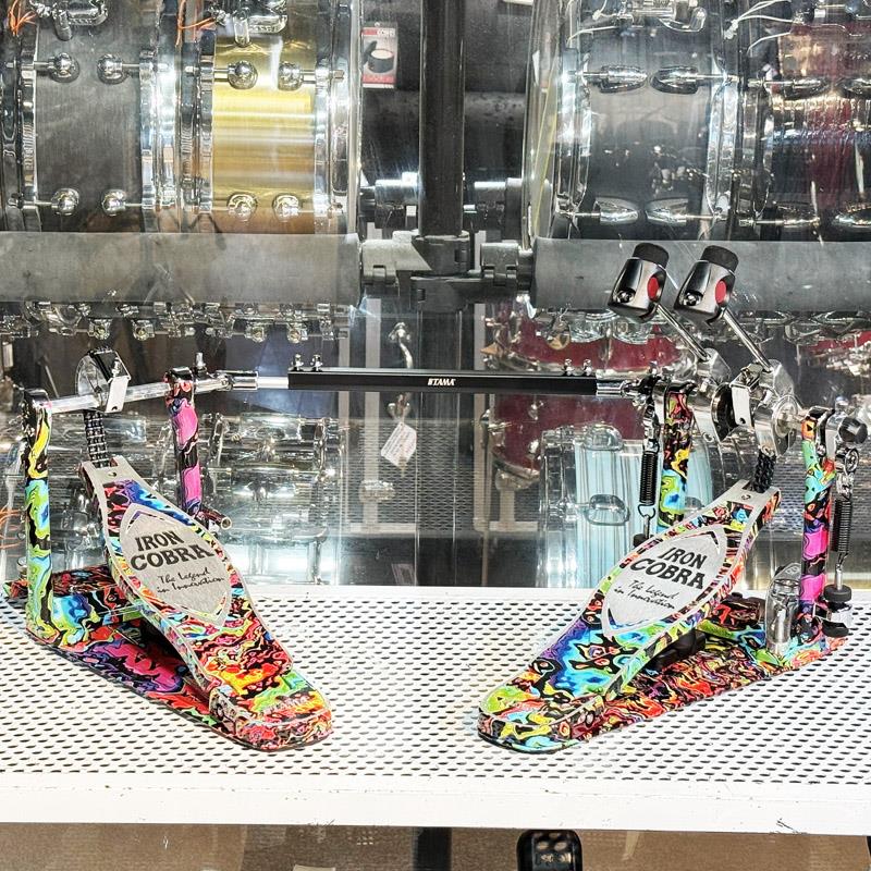 TAMA 【夏のボーナスセール】【 50th LIMITED】 HP900RWMPR [IRON COBRA Marble Edition Rolling Glide Twin Pedal／Psychedelic Rainbow] 【限定品】【店頭展示特価品】 【店頭展示特価品】 (アウトレット 美品)