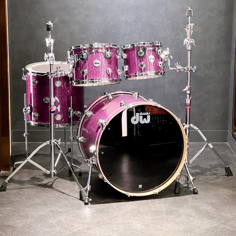 dw Collector's Pure Maple 4pc Drum Kit [BD22，FT16，TT12&10 / Purple Glass FinishPly]【店頭展示特価品】 (アウトレット 美品)