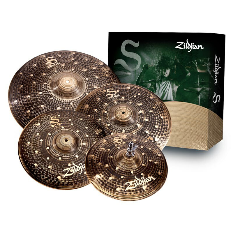 Zildjian S Dark Cymbal Pack [NAZLSD4680 / 14 HiHats， 16 Crash， 18 Crash，20 Ride] (新品)