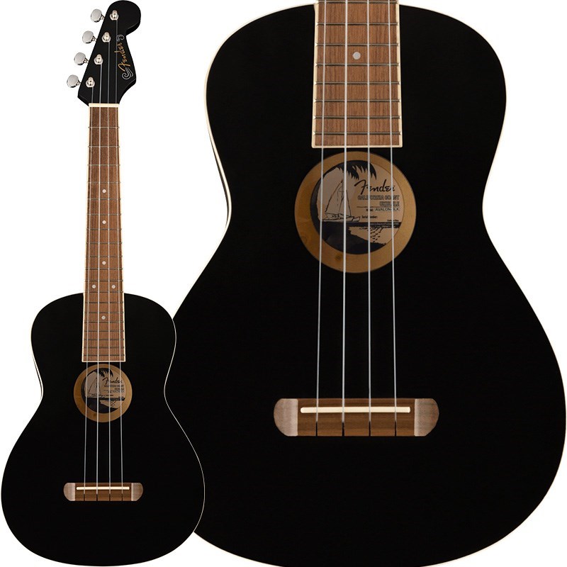 Fender Acoustics AVALON TENOR UKULELE (Black) 【お取り寄せ】 (新品)