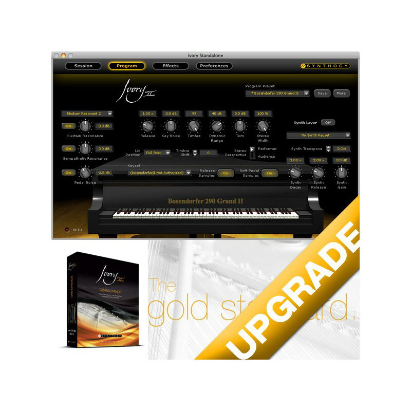 SYNTHOGY Ivory II Grand Pianos Upgrade(アップグレード版)(オンライン納品専用) ※代金引換はご利用頂けません。 (新品)