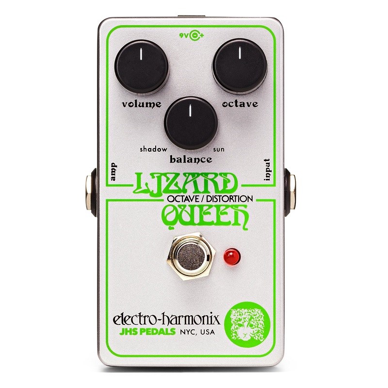 ■商品紹介JHS PedalsのJosh ScottとグラフィックデザイナーのDaniel Dangerが、electro-harmonixのデザイン全盛期である1970年代へのオマージュとしてデザインしたのが原型です。EHX Lizard Queen Octave Fuzzは、electro-harmonixのエンジニアによって命を吹き込まれたナノサイズのペダルであり、Joshによるオリジナルの回路設計のトーンとバイブスをすべて受け継いでいます。EHXのファズの血統にインスパイアされたトーンは、2022年にJHS Showで初めて紹介されたオリジナルデザインのバイブスをそのままに、独自のアナログオクターブアップ回路を搭載しています。これにより、これまで聞いたことのない全く新しいユニークなEHX ファズサウンドが誕生しました。さらに物語を語るために、このペダルにはDanielがデザインしたEHX にインスパイアされたビンテージのグラフィックが採用されています。EHX のナノサイズシャーシに収められたEHX Lizard Queenは、Volume、Octave、Balance のノブを備えた固定ゲインファズペダルです。Volumeは、全体の出力ボリュームレベルをコントロールします。Octaveは、オクターブアップ信号のレベルをゼロからカオスなフルオクターブまで調整します。リズム・サウンドやリード・サウンドを強調するのに最適なコントロールです。Balanceは、より滑らかなShadowと、荒々しくバイト感のあるSunの間で、トーンバランスを設定します。Balanceコントロールの効果は、Octave が高く設定されている場合に特に顕著です。検索キーワード：イケベカテゴリ_エフェクター_ギター用エフェクター_歪み系_ファズ_Electro Harmonix_新品 SW_Electro Harmonix_新品 JAN:0683274012452 登録日:2023/04/26 エフェクター コンパクトエフェクター ストンプボックス エレハモ エレクトロハーモニクス エレクトロハーモニックス