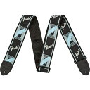 Fender USA 【史上最大決算セール】 Monogrammed Strap Black/Light Grey/Blue (#0990681502) (新品)