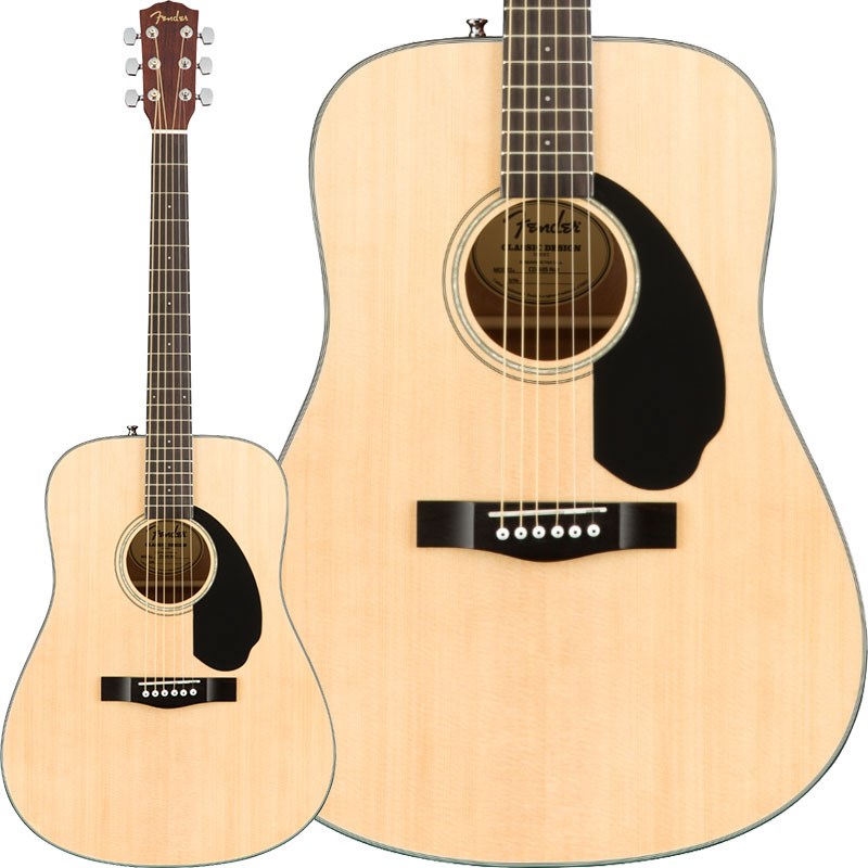 ■商品紹介Fender Acoustic Classic Design高品位のトーンと優れたプレイヤビリティを両立した、リーズナブルな価格のDreadnoughtギターをお求めのプレイヤーたちに人気を誇るCD-60S。 単板スプルーストップにマホガニーバック＆サイド、滑らかなフィンガーボード・エッジ加工がされ快適なプレイヤビリティを追求した「Easy-to-Play」ネックシェイプなどを特徴とするCD-60Sは、どこでも気軽にフェンダー・クオリティーのアコースティック体験が手に入れられるパーフェクトチョイスです。※画像はサンプルのため、木目、色合いは異なります。■仕様詳細Body Back : MahoganyBody Sides : MahoganyBody Top : Solid SpruceBody Finish : GlossBody Shape : DreadnoughtBody Binding : MultipleBracing : Quartersawn Scalloped XRosette : CD Series PearloidNeck Material : MahoganyNeck Binding : 1-Ply BlackNeck Finish : GlossNeck Shape : Fender 'Easy-to-Play' shape with rolled fretboard edgesScale Length : 25.3 (643 mm)Fingerboard Material : WalnutFingerboard Radius : 12 (305 mm)Number of Frets : 20Fret Size : VintageNut Material : Creme PlasticNut Width : 1.69 (43 mm)Position Inlays : 3mm Pearloid DotTruss Rod : Dual-ActionBridge : RosewoodBridge Pins : White with Black DotsHardware Finish : ChromeTuning Machines : Chrome Die-CastPickguard : Blackソフトケース付属検索キーワード：イケベカテゴリ_アコースティック・エレアコギター_アコースティックギター_Fender Acoustics_Classic Design_新品 SW_Fender Acoustics_新品 JAN:0885978875757 登録日:2022/03/20 アコースティックギター アコギ フェンダー ふぇんだー