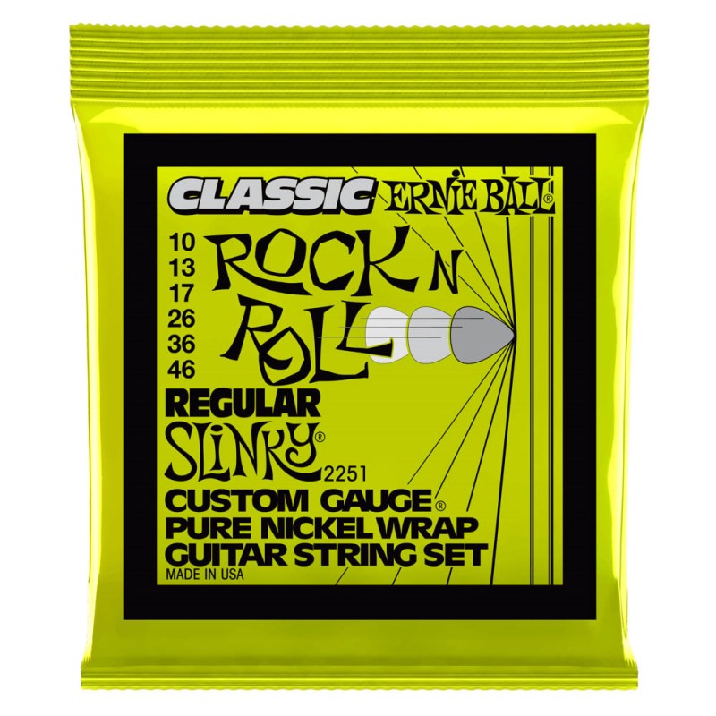 ERNIE BALL Regular Slinky Classic Rock n Roll Pure Nickel Wrap Electric Guitar Strings 2251 (新品)