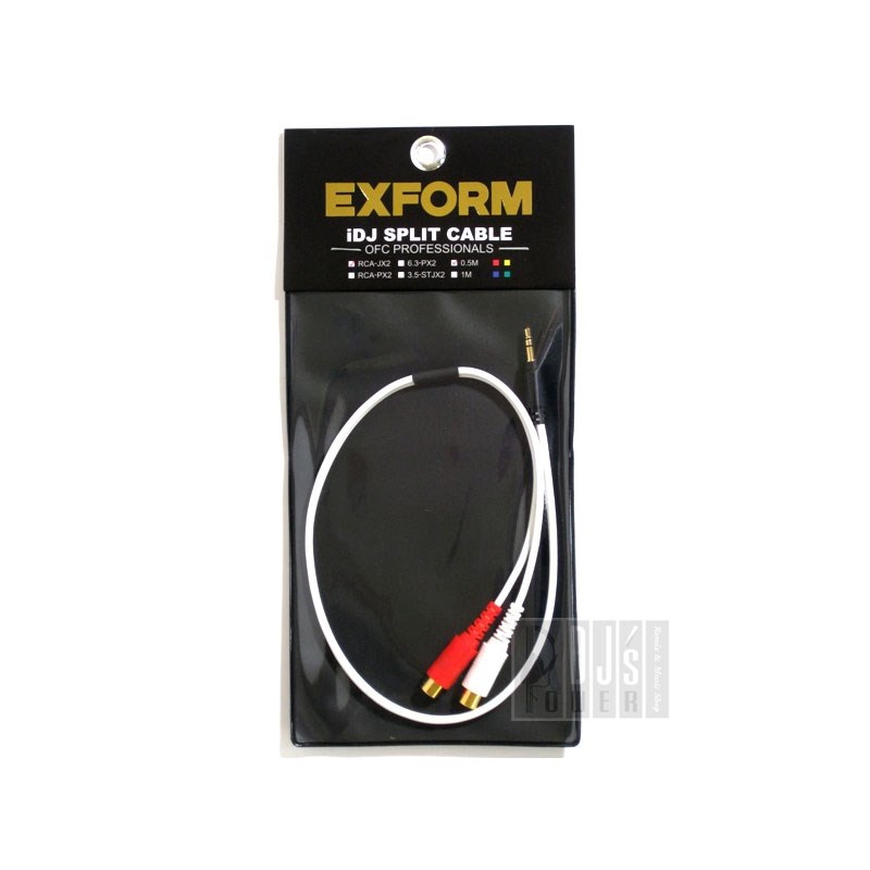 EXFORM iDJ SPLIT CABLE SERIES RCA-JX2-0.5M (新