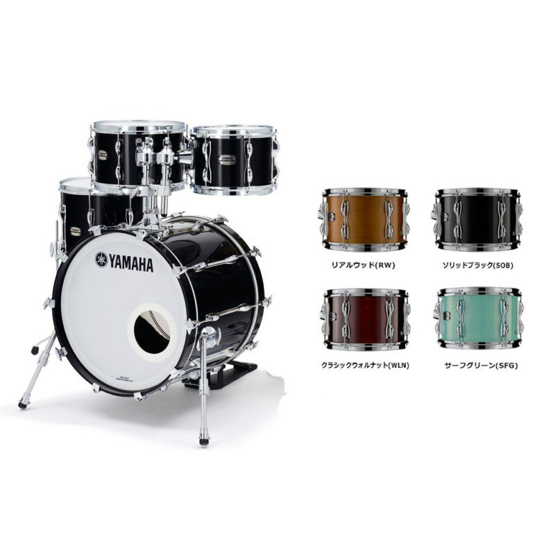 YAMAHA Recording Custom 4pc Drum Set [RBP4F3RW + RBB2016RW] 【BD20、FT14、TT12&10/RW:リアルウッド】 【お取り寄せ品】 (新品)