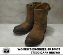 EBY/WOMEN'S tC/FRYE GWjA 8R u[c/ENGINEER 8R BOOT _[NuE/DARK BROWN 77500