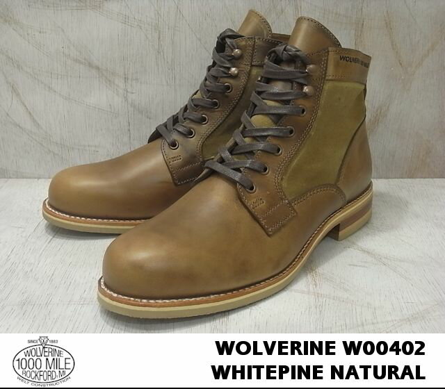 ウルヴァリン 1000マイルブーツ ナチュラル ホーウィンクロムエクセル WOLVERINE W00402 1000 MILE WHITEPINE BOOT 1000マイル メンズ ブーツ