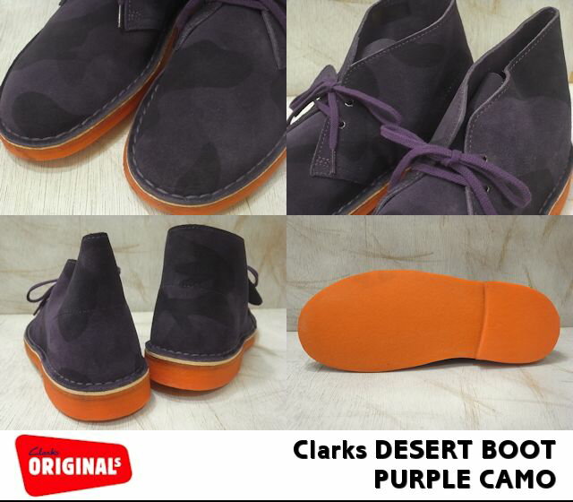 ���顼���� �ǥ����ȥ֡��� ��� �ѡ��ץ륫�� �֡��� Clarks DESERT BOOT 66302 PURPLE CAMO US����