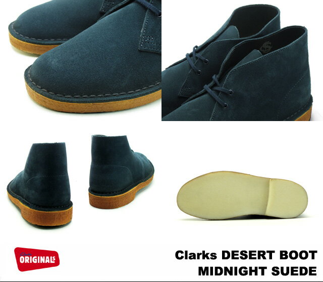 ���顼���� �ǥ����ȥ֡��� ��� �ߥåɥʥ��� �������� �֡��� Clarks DESERT BOOT 26109444 MIDNIGHT SUEDE US����