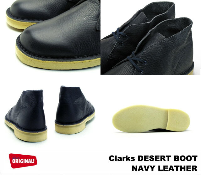 ���顼���� �ǥ����ȥ֡��� ��� �ͥ��ӡ� �쥶�� �֡��� Clarks DESERT BOOT 26112780 NAVY LEATHER US����