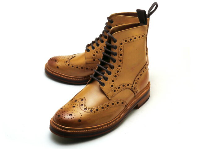 グレンソン 靴 フレッド ウィングチップ タン カーフレザー メンズ シューズ GRENSON FRED 110011 TAN CALF LEATHER