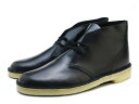 クラークス デザートブーツ メンズ ブラックレザー ブーツ Clarks DESERT BOOT 26128792 BLACK LEATHER US規格