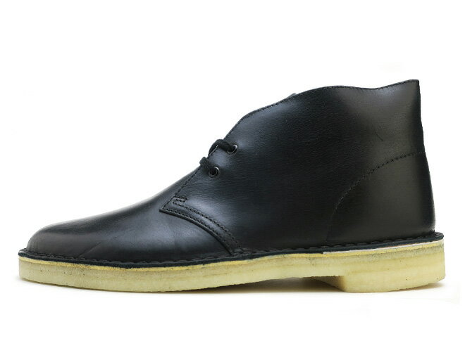 ���顼���� �ǥ����ȥ֡��� ��� �֥�å��쥶�� �֡��� Clarks DESERT BOOT 26128792 BLACK LEATHER US����
