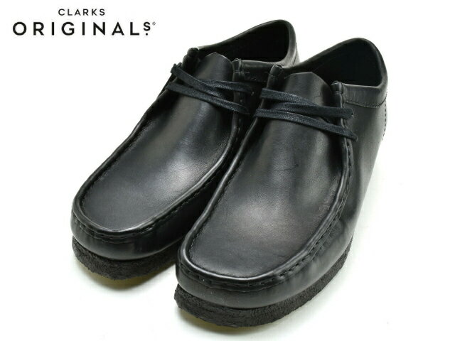 クラークス ワラビー ロー CLARKS WALLABEE UK規格 26155514 ブラックレザー BLACK