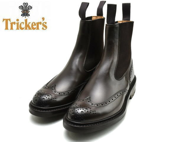 トリッカーズ サイドゴアブーツ メンズ トリッカーズ サイドゴア ブーツ Tricker's M2754 エスプレッソ コマンドソ－ル ビジネスシューズ ドレスシューズ