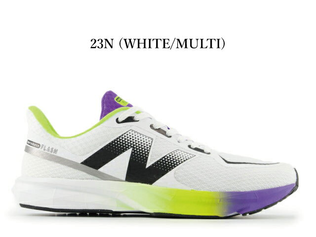 乐天商城 - ニューバランス ダイナソフト フラッシュ new balance DynaSoft Flash v7 MFLSH 23N ホワイト マルチ ランニング ウォーキング マラソン 歩きやすい 履きやすい メンズ スニーカー 靴
