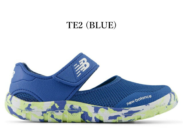 乐天商城 - ニューバランス キッズ スニーカー サマーシューズ 208 new balance Y208 YO208 TE2 ブルー サンダル キッズ ベビー 子供靴