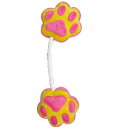 ペットプロ ペットプロ 足型ひっぱりロープ ピンク 犬のおもちゃ