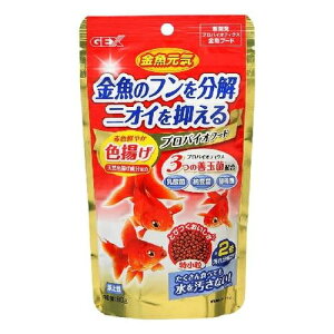 ジェックス 金魚元気プロバイオフード色揚げ 80g エサ