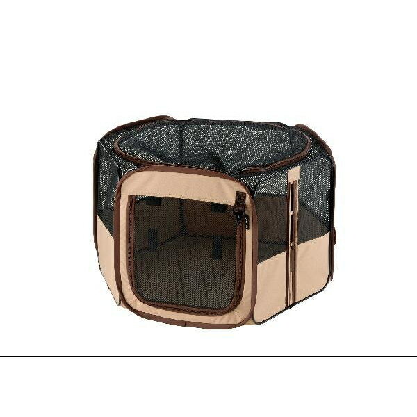 リッチェル 犬 猫 サークル 折りたたみ 超小型犬 猫用 布製 たためるペットサークル 75-75 ブラウン バ..