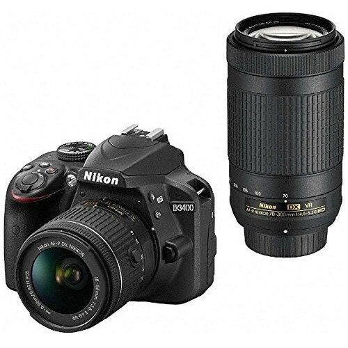 【送料無料】Nikon D3400WZBK ダブルズームキット　ブラック