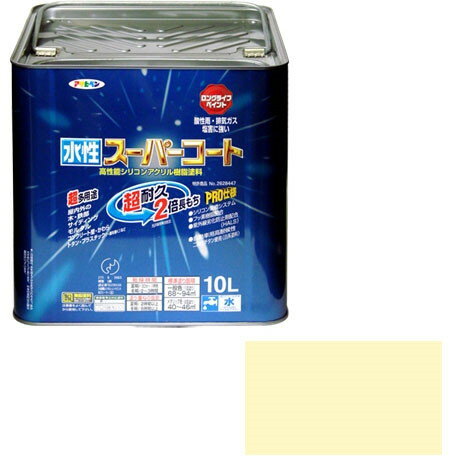 アサヒペン AP 水性スーパーコート 10L アイボリー(4.0)