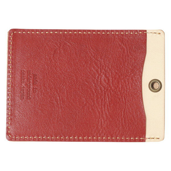 02302599 OJ-0354 made in underground osaka.japan ヌメ革 パスケース レッド メーカー直送