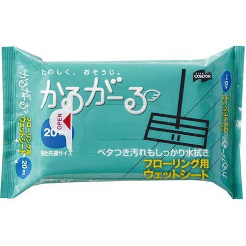 楽天総合通販PREMOA 楽天市場店フローリング用ウエットシート 山崎産業 かるがーる 20枚入 MO650025XMB