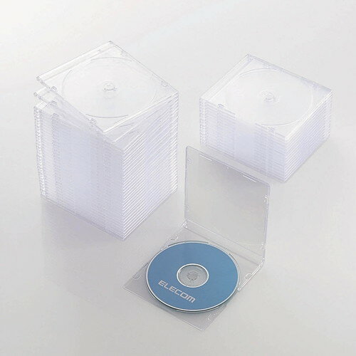 商品説明★ 厚さ約5mmのスリムタイプのBlu-ray/DVD/CDケースです。スリムタイプなので、同じスペースでも標準タイプに比べて多くの枚数を収納可能です。★ 透明度が高い100％バージンPS樹脂使用。再生材を含まないので、においも少なく耐久性に優れています。★ ケース1枚につきディスク1枚を収納可能です。★ ケース内側に歌詞カードやインデックスカードも収納可能です。仕様* 収容メディア: Blu-ray Disc/DVD/CD* 収容枚数(ケース1枚あたり): 1枚* ジャケット収納: ○* 外形寸法: 幅142.0×奥行5.2×高さ125mm* 重量: 37g(1枚)* 入り数: 50* 材質: ポリスチレン