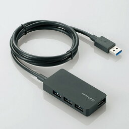 ELECOM U3H-A408SBK ブラック [USB3.0ハブ ACアダプタ付 4ポート セルフパワー] メーカー直送