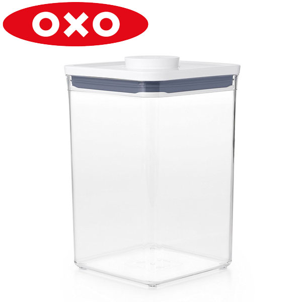 OXO(オクソー）ポップコンテナ ビックスクエアミディアム 11233500密閉 密封 容器 収納 保存 コンテナ 重なる 乾物　ドライフード　 調味料入れ 食器洗浄機対応 ペットフード 米　スナック　小麦粉 アウトレット エクプラ特割