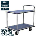 TE3002W 鉄製台車ワイド 2段 静音タイプ 300 アイ・エル・シー メーカー直送