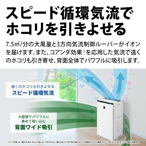 シャープ 加湿空気清浄機 KI-SX75-W ホワイト系 プラズマクラスターNEXT 空気清浄...