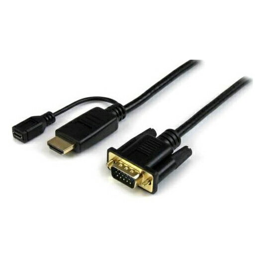 StarTech.com ディスプレイ変換ケーブル/HDMI - VGA/91cm/1080p/ブラック(HD2VGAMM3) 目安=△[メール便対象商品]