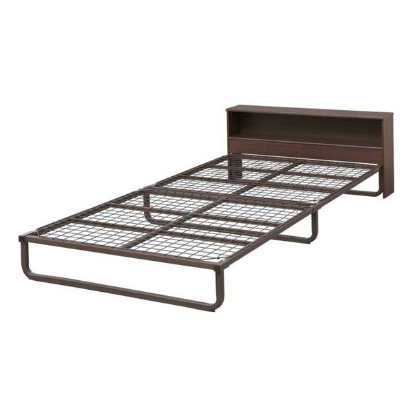 Metal Beds - アイリスオーヤマ FMB-SB ブラウン [フレームベッド ヘッドボード付 組立品] メーカー直送 新生活