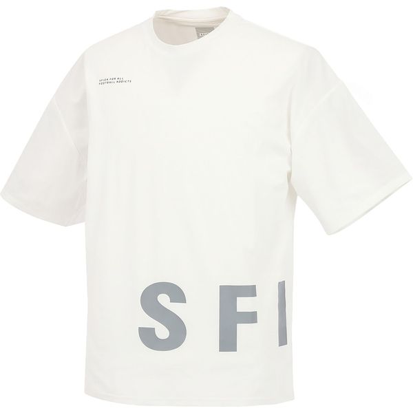 スフィーダ フットサルウエア SA-25106 WHT SOFT DRY BIG ロゴ Tシャツ L SFIDA White
