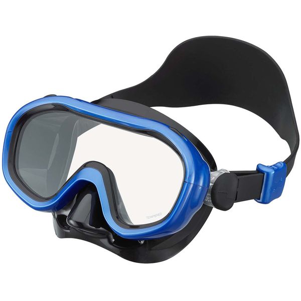 RM1008 BKMB シリコーン製 シュノーケリング用マスク 子供用 ブラックマンタブルー リーフツアラー