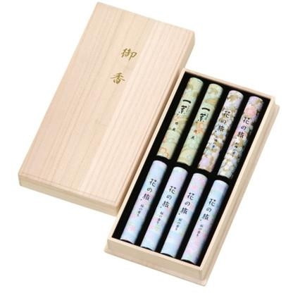 花の旅(和柄)(3種アソート 桜・紅梅・一葉) 短寸8入 桐箱入り 奥野晴明堂 花の旅(和柄)(3種アソート 桜・紅梅・一葉) 短寸8入 桐箱入り 奥野晴明堂